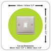 single LIGHT SWITCH SURROUND | round | acrylic back panel or finger plate | plug, Colour:Lime Green