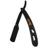 Classic Samurai CS-102 Stainless Steel Professional Barber Straight Edge Shavette Cut Throat Razor (Matte Black + 100 Lord Blades)