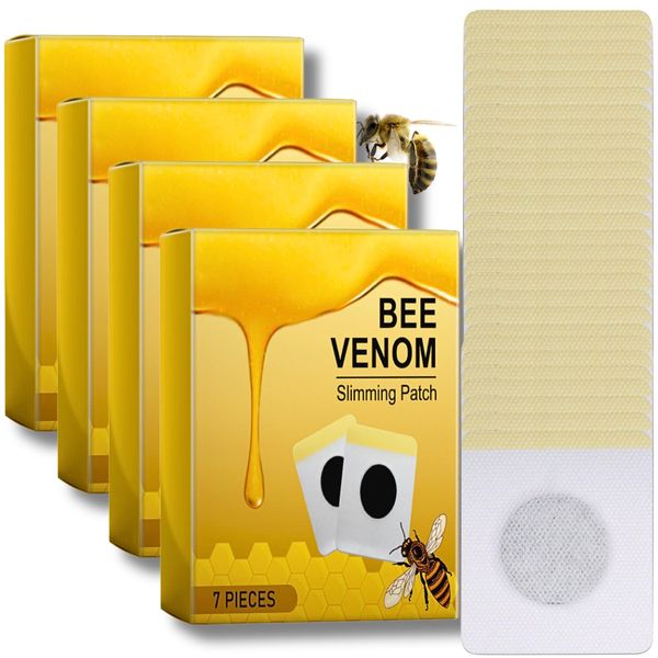 IZBEAUVO 28PCS Bee Venom Patches, Bee Venom Lymphatic Drainage Patchs, Body Shaping Stickers, Bee Venom Body Management Patches, Lymphatic Drainage Patches (4)