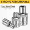 sourcing map 2pcs E-Torx Socket 1/4" Drive E8 External Torx Deep Socket CR-V 6 Point Spline Socket Star Female Bit Socket for Auto Repairs Home Maintenance DIY Hand-Making 1" Length