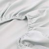 Solid 600-Thread-Count, Viscose from Bamboo Queen Size Fitted Sheet, White