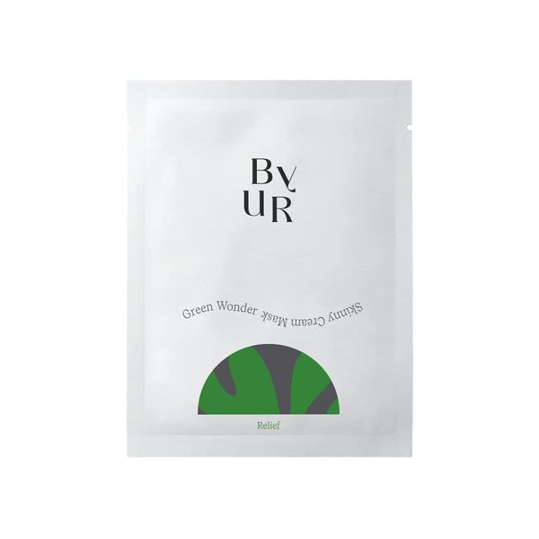 ByUR Skinny Cream Mask Face Pack Sheet Mask Moisturizing (Cream/Soothing Green/1 Piece)