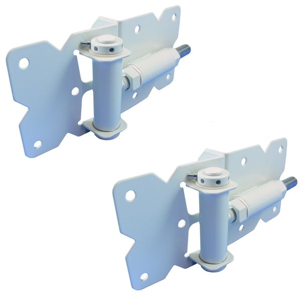 Vinyl Fence Self Closing Gate Hinges (White Pair)