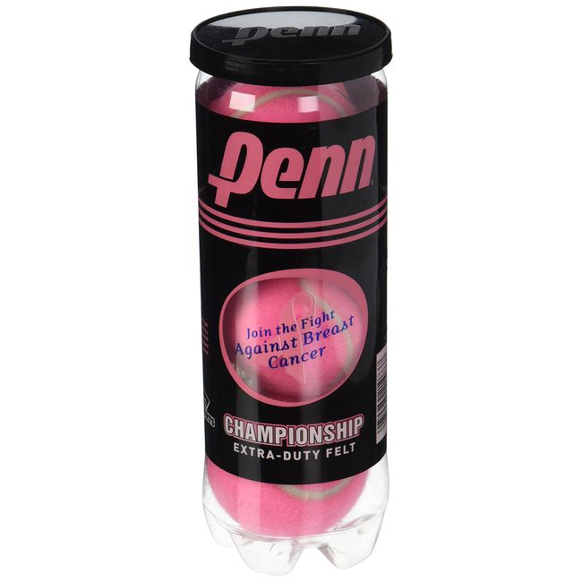 Penn Pink Championship Extra Duty Tennis Balls (1 Dozen=4 Tubes of 3 Balls=12...