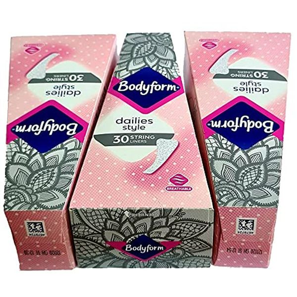 Pack of 3 x Bodyform Dailies Style String Liners 30