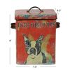 Creative Co-Op Vintage Tin Dog Biscuit Container with Boston Terrier