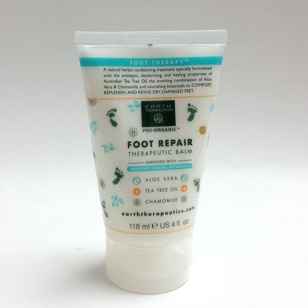 Earth Therapeutics Organic Foot Repair Balm Aloe Vera Tea Tree Chamomile 4 oz