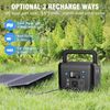 Portable Power Station 200W External Battery Charger Flashlight Solar Generator