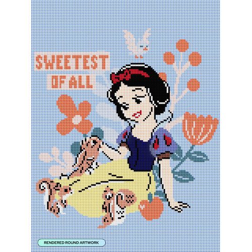 DIAMOND ART CLUB Snow White - Sweetest of All Diamond Painting Kit, Fun DIY Crafts for Adults, Round Diamond Art Canvas for Beginners, 13" x 17" (33cm x 44cm)