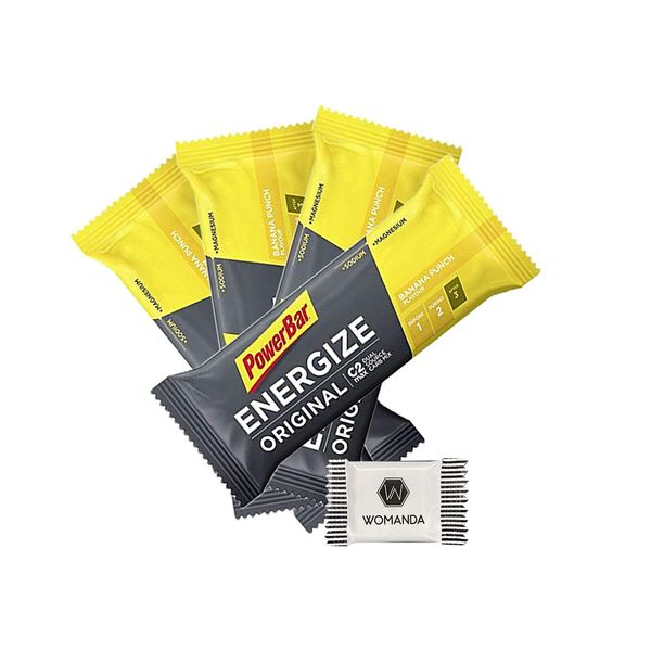 PowerBar Energize Original 4 x 55 g - High Carb Energy Bar + C2MAX Magnesium and Sodium (Banana Punch)