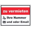 For rent sticker with desired text A5 (148 x 210 mm)