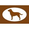 CafePress Chocolate Lab Sticker Oval Car Bumper Sticker