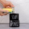Black Ceramic Soap Dispenser with Sponge Holder - 2-in-1 Kitchen Accessory