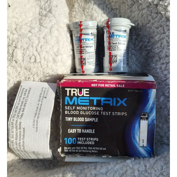 TRUE METRIX Blood Glucose Test Strips NFRS 100ct Exp 11/21/2024