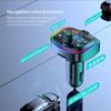 Bluetooth5.0 FM Transmitter Car Adapter PD18W+2 USB Charger Adapter LED & U Disk