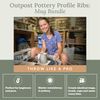 OUTPOST POTTERY Profile Ribs - Precision Pottery Rib Tools Made W/Durable PLA for Consistent Shapes, Floating Designs & Accurate Craft - Texture & Trimming Tools (Angular Bundle)