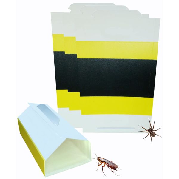 9 x Multi-Use Bugs Sticky Pads Trap | Efficient Pack Of Invertebrates Glue Traps | Extra Strength Bugs Glue Sticky Board Traps | Home Garden and Office Use.