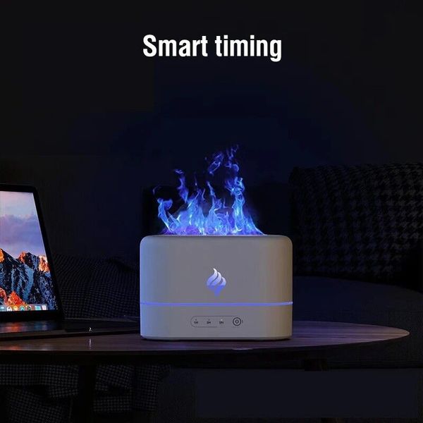 250ml USB Air Humidifier Essential Oil Aroma Diffuser 3D Flame Mist Home Decor