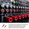 Rebower Amplifier Binding Post Spring Terminal Block for Speaker Battery Box Subwoofer M4/Silver Tone Black Red 4 Pack