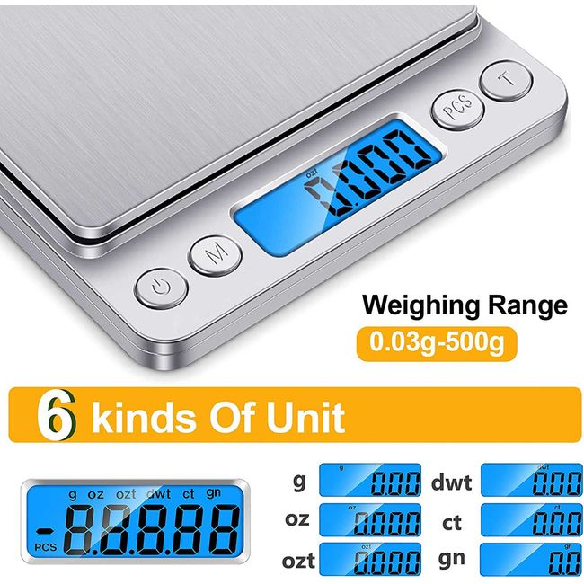 Digital Kitchen Scale,Food Scales Digital Weight Gram and Oz, Digital Gram  Scale with 