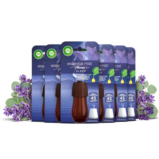 Air Wick| Sleep |Air Freshener Essential Mist Refills |20ml |Pack of 6