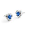 Radley Womens Sterling Silver Blue Heart Stone Set Stud Earrings