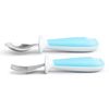 Munchkin® Raise™ Toddler Plastic Fork and Spoon Utensil Set, 6 Pack, Blue