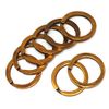 平押 Double Ring 30 mm Solid Brass (Fabric Finish), Set of 8