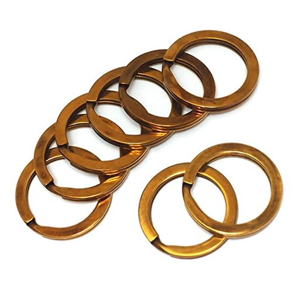 平押 Double Ring 30 mm Solid Brass (Fabric Finish), Set of 8