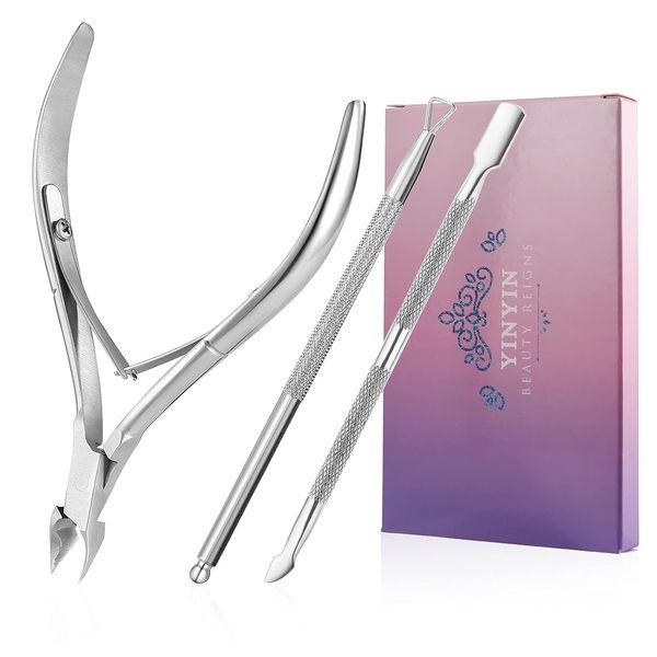 Cuticle Trimmer Pusher Cutter Stainless Steel