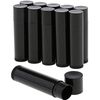 Queta 50pcs DIY Plastic Lips Balm Containers Empty Lip Balm Tubes with Cap Black