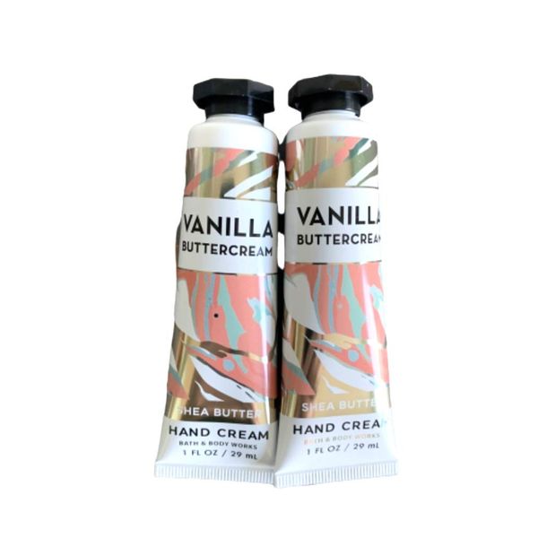 Bath and Body Works 2 Pack Vanilla Buttercream Hand Cream. 1 oz