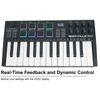 Rockville M25 BLACK 25 Key USB Wireless MIDI Keyboard Controller With Bluetooth