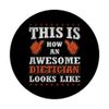 Lustiger Spruch Awesome Dietician PopSockets mit austauschbarem PopGrip