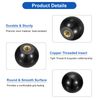Sourcing Map 4Pcs M6 Female Thread Black Ball Knobs, 25mm Dia Round Operation Ball Handles with Copper Insert for Machine Lever Handle