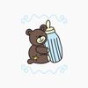 CafePress Teddy Bear Bottle Magnets 2.25" Round Magnet (10 pack)