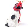 Pointer Tiny Miniature One Christmas Ornament Black-White - Delightful!