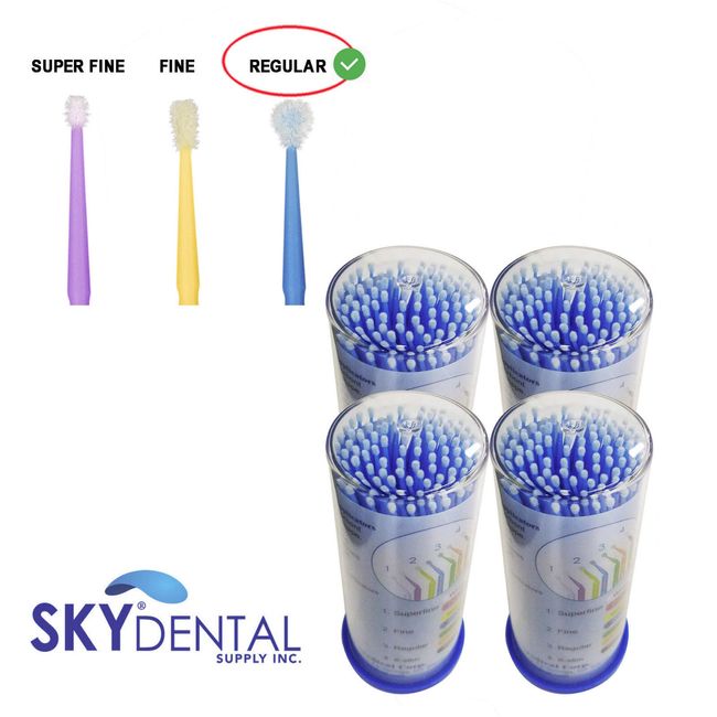 400 Microbrush Micro Brush Applicator Tips (Regular, Fine, Super Fine)  Dental