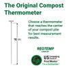Reotemp 16 Inch Fahrenheit Backyard Compost Thermometer with Digital Composting Guide