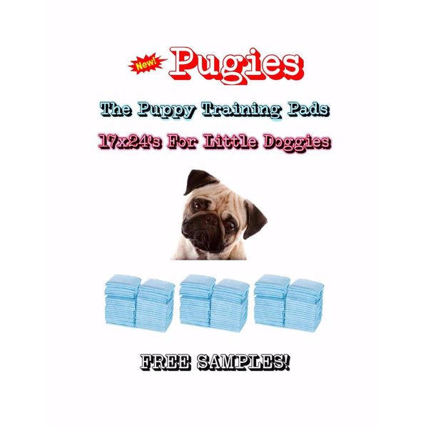 300-17x24" Pugies the Lightweight Puppy Training Pads Made for Little Doggies