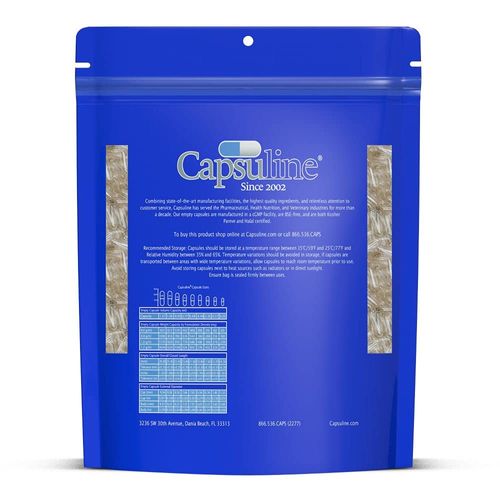 Capsuline Chicken Flavored Gelatin Empty Capsules Size 3 100 Count for Cats and Dogs - Petcaps - Pill Caps - Empty caps for Pets