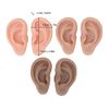 3 Pairs Silicone Ear Model, Soft Flexible Ears 3 Colors Artificial Reusable Novice Simulated 3D Nose and Mouth Model Display Prop Teaching Tool for Piercing Practice