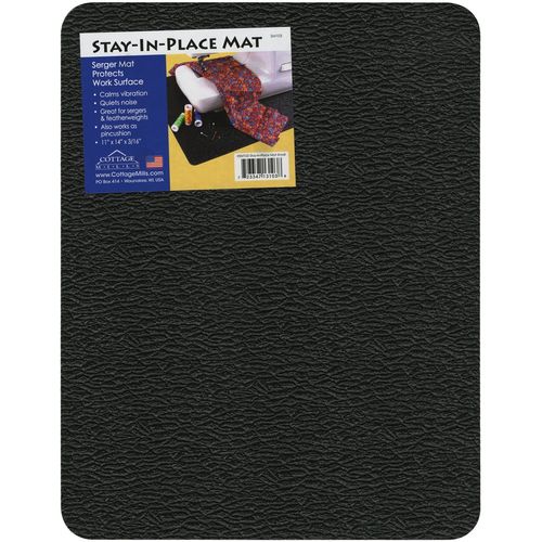 Cottage Mills Serger Mat, 11-Inch by 14-Inch, Black