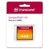 Transcend CFCard 4GB 133x, TS4GCF133, Schwarz