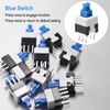 Tactile Push Button Switch Assortment Kit, 180 Pieces, 6x6mm Micro Momentary Tact Switches, 10 Values