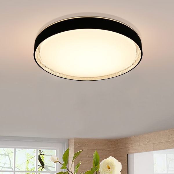 Flush Mount LED Ceiling Light Fixture, 16 inch 24W 1600 Lumens Ceiling Lamp