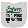 inktastic Future Ping Pong Partner Newborn Bib Heather Grey 40232