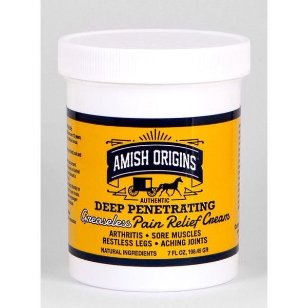 Amish Origins Greaseless Deep Penetrating Pain Relief Cream - 7 Oz