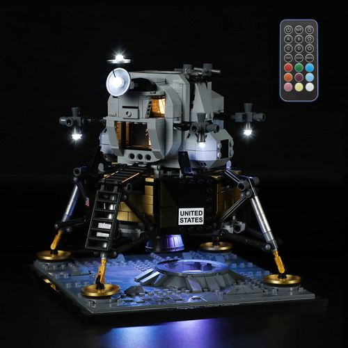 GEAMENT LED Light Kit (Remote Control) Compatible with Lego NASA Apollo 11 Lunar Lander - for Creator 10266 (Model Set Not Included)