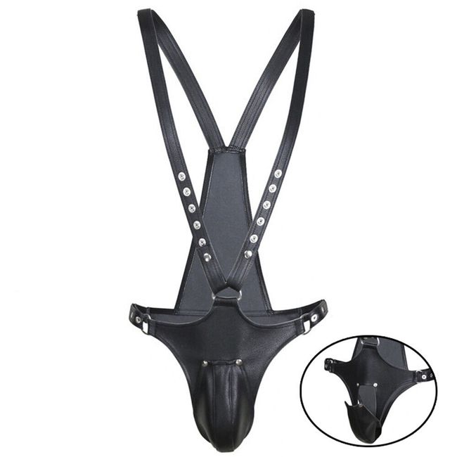 Chastity Cage Belt Device Panties Shorts Slave Pu Leather Male Briefs Underwear